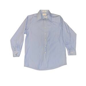 Van Heusen Blue Button up collar dress shirt long sleeve Career preppy